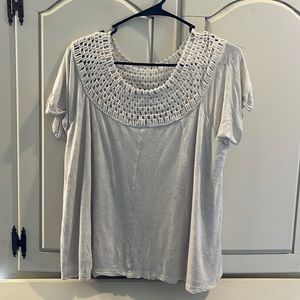 Size M cream top. Worn once. Listing #3333